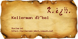 Kellerman Ábel névjegykártya